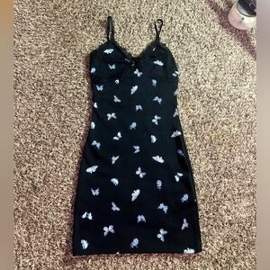 Sexy black butterfly bodycon dress🦋
